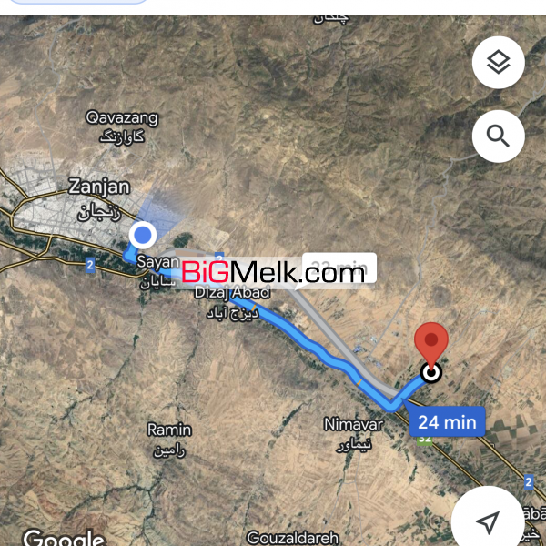 زمین ۶ هکتاری در زنجان